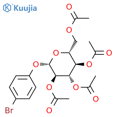 4-bromophenyl 2,3,4,6-tetra-O-acetyl-beta-D-glucopyranoside structure