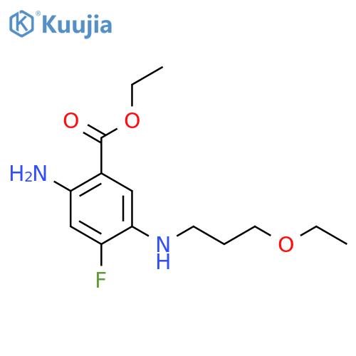 ethyl 2-amino-5-(3-ethoxypropyl)amino-4-fluorobenzoate structure