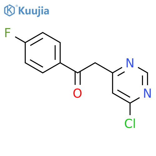 Ethanone, 2-(6-chloro-4-pyrimidinyl)-1-(4-fluorophenyl)- structure