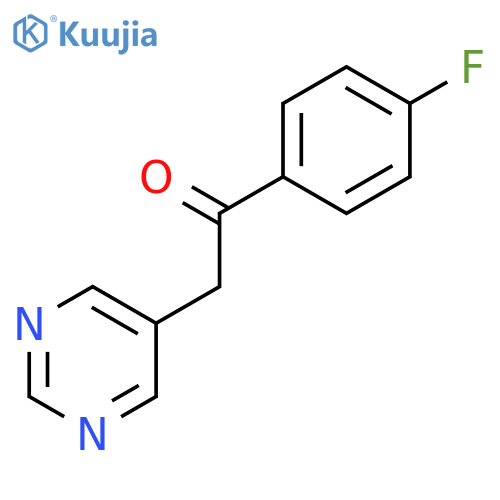 Ethanone, 1-(4-fluorophenyl)-2-(5-pyrimidinyl)- structure