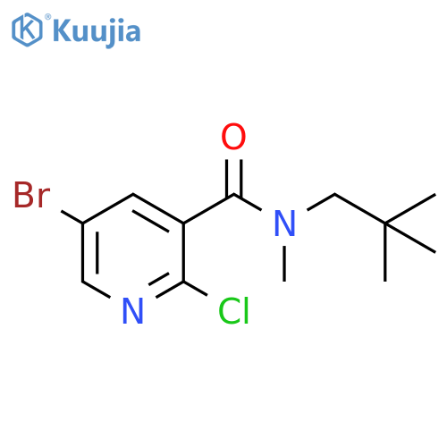 5-bromo-2-chloro-N-(2,2-dimethylpropyl)-N-methylpyridine-3-carboxamide structure