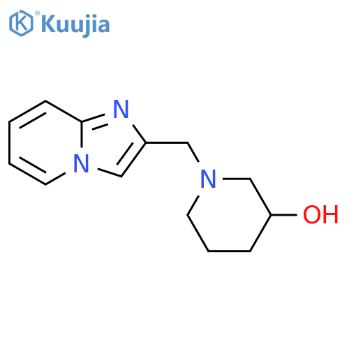 1-({imidazo[1,2-a]pyridin-2-yl}methyl)piperidin-3-ol structure