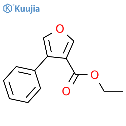 3-Furancarboxylic acid, 4-phenyl-, ethyl ester structure