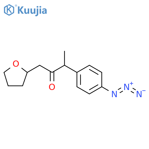 2-Butanone, 3-(4-azidophenyl)-1-(tetrahydro-2-furanyl)- structure