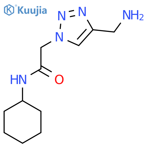 2-[4-(Aminomethyl)-1H-1,2,3-triazol-1-yl]-N-cyclohexylacetamide structure