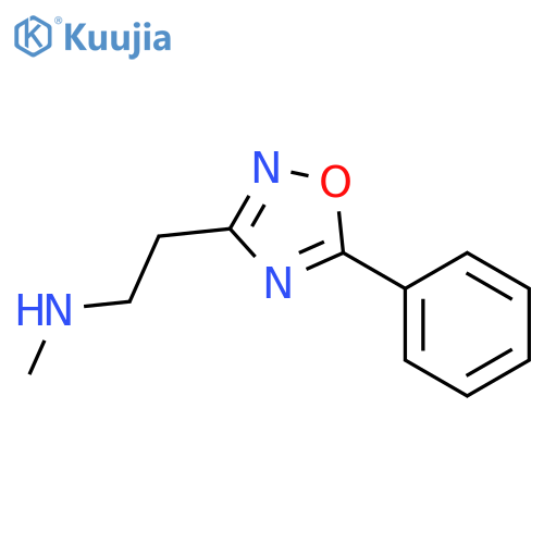 N-Methyl-2-(5-phenyl-1,2,4-oxadiazol-3-yl)ethanamine hydrochloride structure