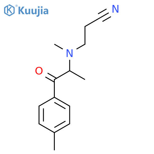 3-{methyl1-(4-methylphenyl)-1-oxopropan-2-ylamino}propanenitrile structure