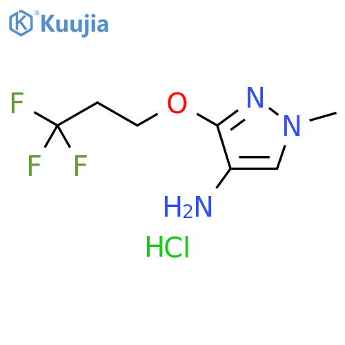 1-methyl-3-(3,3,3-trifluoropropoxy)-1H-pyrazol-4-amine structure