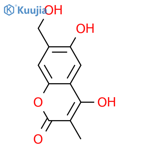 4,6-Dihydroxy-3-methyl-2-oxo-2H-1-benzopyran-7-carboxaldehyde; 1'-Alcohol structure