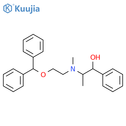 2-{2-(diphenylmethoxy)ethyl(methyl)amino}-1-phenylpropan-1-ol structure