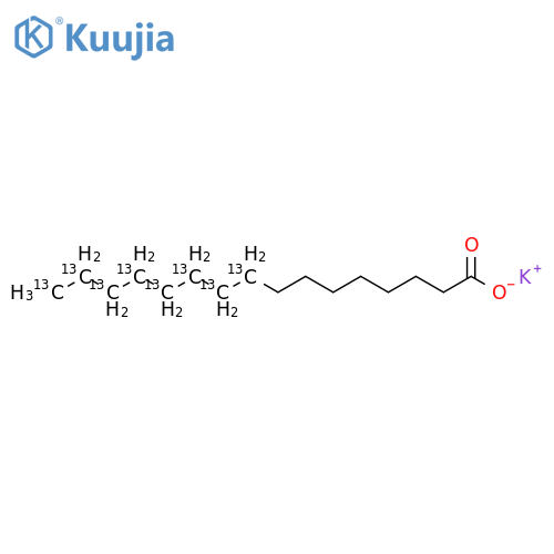 Hexadecanoate-13C16 (potassium) structure