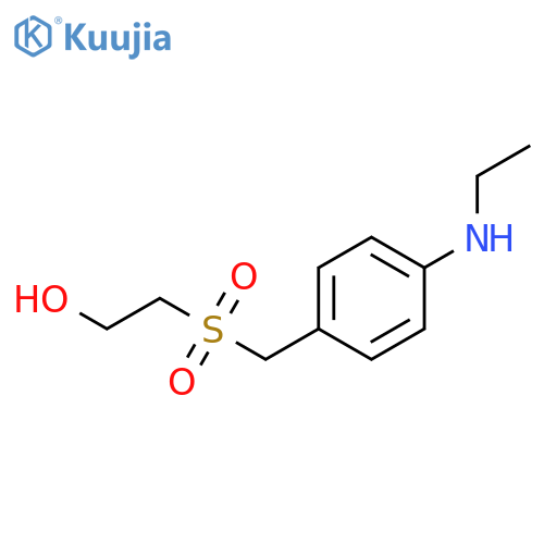 Ethanol, 2-[[[4-(ethylamino)phenyl]methyl]sulfonyl]- structure