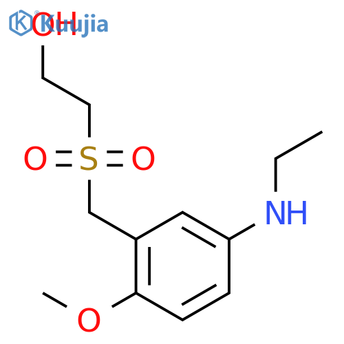 Ethanol, 2-[[[5-(ethylamino)-2-methoxyphenyl]methyl]sulfonyl]- structure