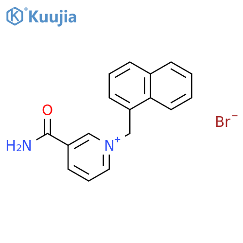 Pyridinium, 3-(aminocarbonyl)-1-(1-naphthalenylmethyl)-, bromide structure