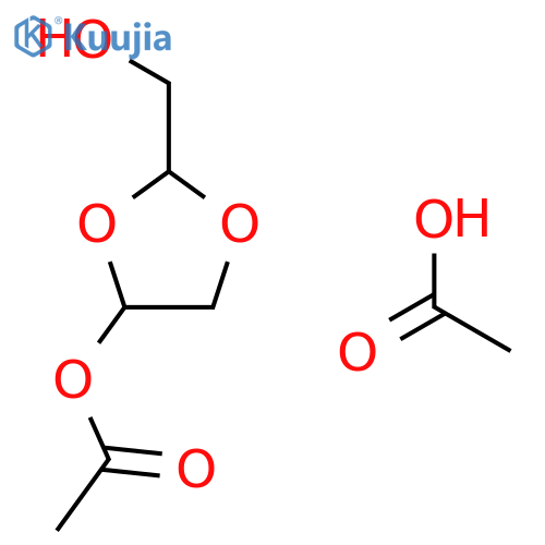 1,3-Dioxolane-2-methanol, 4-(acetyloxy)-, acetate structure