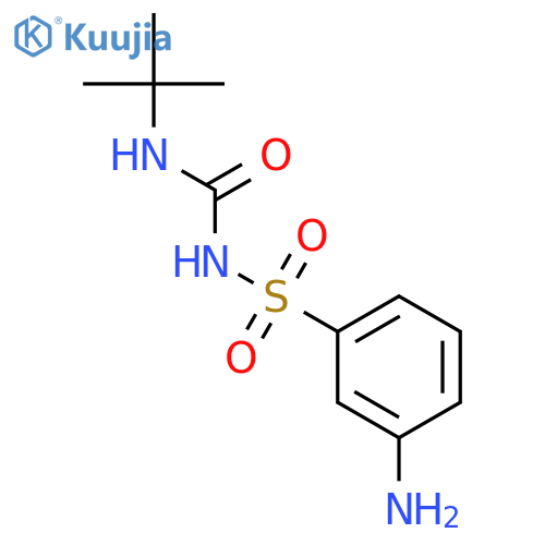 Benzenesulfonamide, 3-amino-N-[[(1,1-dimethylethyl)amino]carbonyl]- structure
