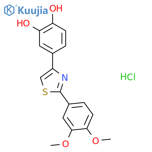 1,2-Benzenediol, 4-[2-(3,4-dimethoxyphenyl)-4-thiazolyl]-, hydrochloride structure