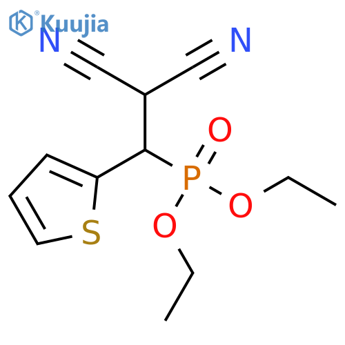 Phosphonic acid, [2,2-dicyano-1-(2-thienyl)ethyl]-, diethyl ester structure