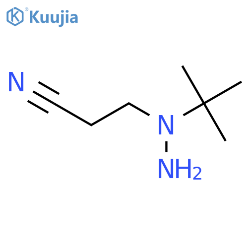 Propanenitrile, 3-[1-(1,1-dimethylethyl)hydrazino]- structure