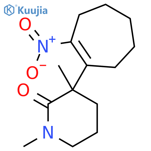 2-Piperidinone, 1,3-dimethyl-3-(2-nitro-1-cyclohepten-1-yl)- structure