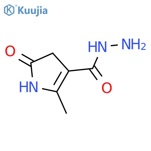 1H-Pyrrole-3-carboxylicacid, 4,5-dihydro-2-methyl-5-oxo-, hydrazide structure