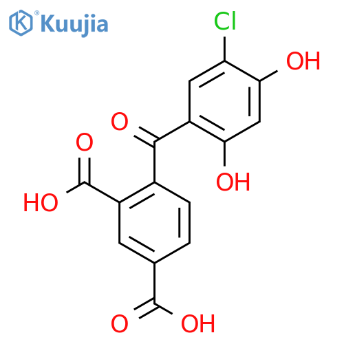 1,3-Benzenedicarboxylic acid, 4-(5-chloro-2,4-dihydroxybenzoyl)- structure