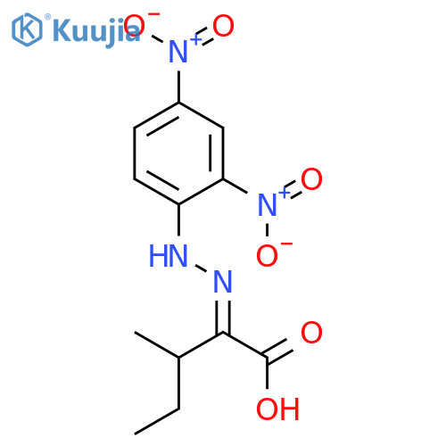 Pentanoic acid, 2-[(2,4-dinitrophenyl)hydrazono]-3-methyl- structure