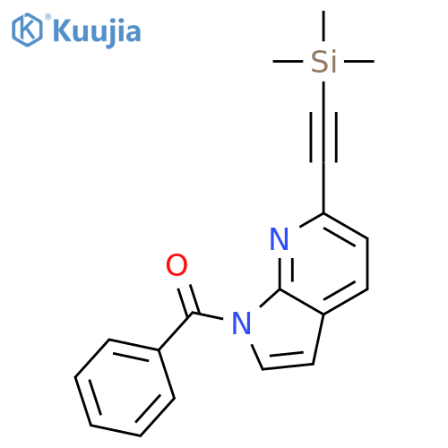 1H-PYRROLO[2,3-B]PYRIDINE, 1-BENZOYL-6-[(TRIMETHYLSILYL)ETHYNYL]- structure