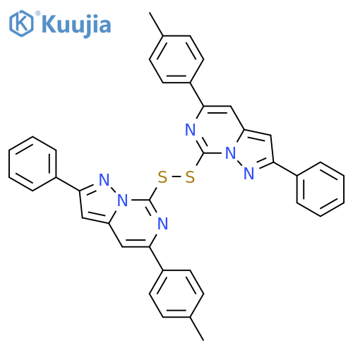 Pyrazolo[1,5-c]pyrimidine, 7,7'-dithiobis[5-(4-methylphenyl)-2-phenyl- structure