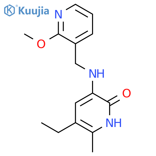 2(1H)-Pyridinone,5-ethyl-3-[[(2-methoxy-3-pyridinyl)methyl]amino]-6-methyl- structure