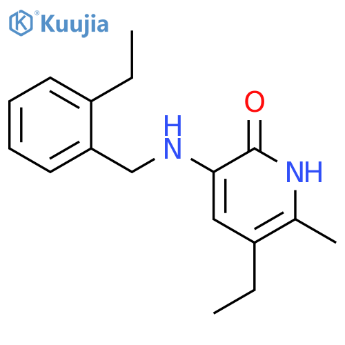 2(1H)-Pyridinone,5-ethyl-3-[[(2-ethylphenyl)methyl]amino]-6-methyl- structure