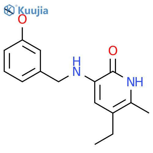 2(1H)-Pyridinone,5-ethyl-3-[[(3-methoxyphenyl)methyl]amino]-6-methyl- structure