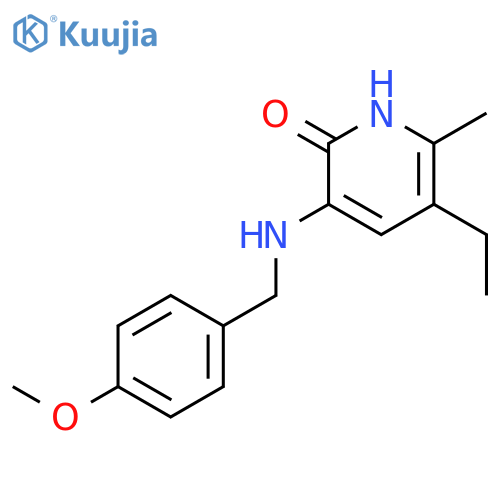 2(1H)-Pyridinone,5-ethyl-3-[[(4-methoxyphenyl)methyl]amino]-6-methyl- structure