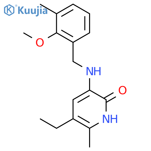 2(1H)-Pyridinone,5-ethyl-3-[[(2-methoxy-3-methylphenyl)methyl]amino]-6-methyl- structure
