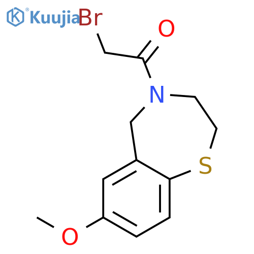 1,4-Benzothiazepine, 4-(bromoacetyl)-2,3,4,5-tetrahydro-7-methoxy- structure