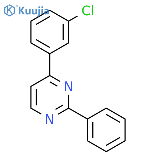 Pyrimidine, 4-(3-chlorophenyl)-2-phenyl- structure