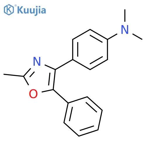 Benzenamine, N,N-dimethyl-4-(2-methyl-5-phenyl-4-oxazolyl)- structure