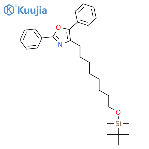 Oxazole, 4-[8-[[(1,1-dimethylethyl)dimethylsilyl]oxy]octyl]-2,5-diphenyl- structure