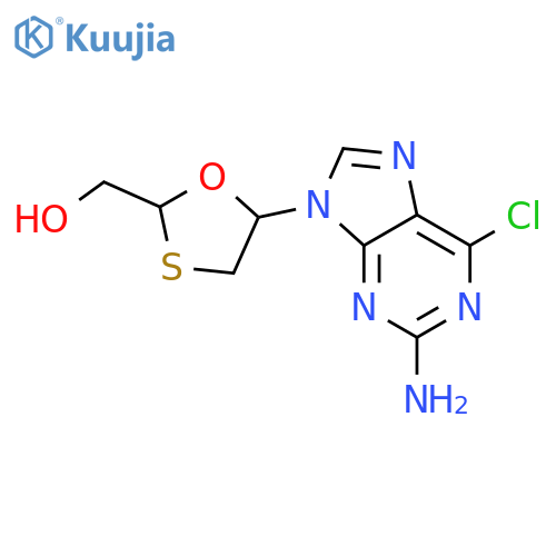 1,3-Oxathiolane-2-methanol,5-(2-amino-6-chloro-9H-purin-9-yl)-, (2R-cis)- (9CI) structure