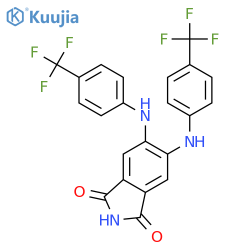 1H-Isoindole-1,3(2H)-dione, 5,6-bis[[4-(trifluoromethyl)phenyl]amino]- structure