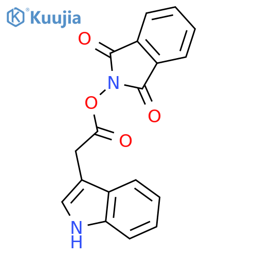 1,3-dioxo-2,3-dihydro-1H-isoindol-2-yl 2-(1H-indol-3-yl)acetate structure
