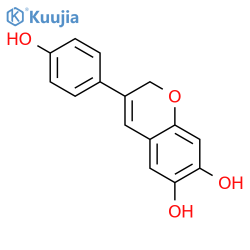 2H-1-Benzopyran-6,7-diol,3-(4-hydroxyphenyl)- structure