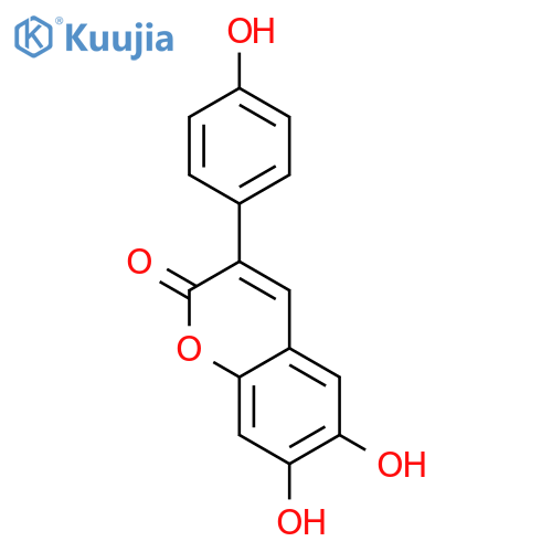 3-(4-hydroxyphenyl)-6,7-dihydroxycoumarin structure