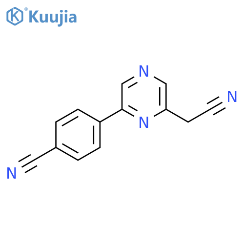 4-(6-Cyanomethyl-pyraZin-2-yl)-benZonitrile structure
