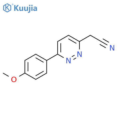 [6-(4-Methoxy-phenyl)-pyridaZin-3-yl]-acetonitrile structure