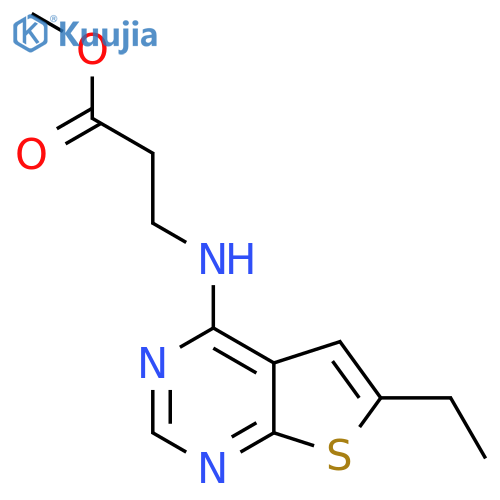 methyl 3-({6-ethylthieno2,3-dpyrimidin-4-yl}amino)propanoate structure