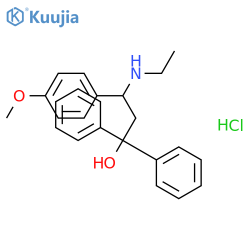 Benzenepropanol, g-(ethylamino)-4-methoxy-a,a-diphenyl-, hydrochloride (1:1) structure