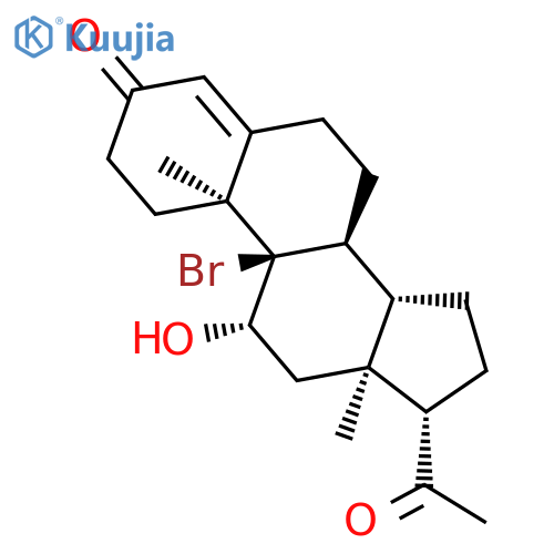 Pregn-4-ene-3,20-dione, 9-bromo-11-hydroxy-, (11b)- structure