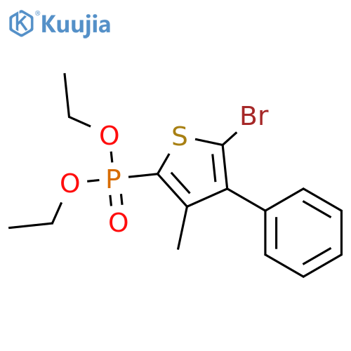 Phosphonic acid, (5-bromo-3-methyl-4-phenyl-2-thienyl)-, diethyl ester structure