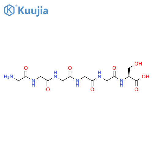L-Serine, N-[N-[N-[N-(N-glycylglycyl)glycyl]glycyl]glycyl]- structure
